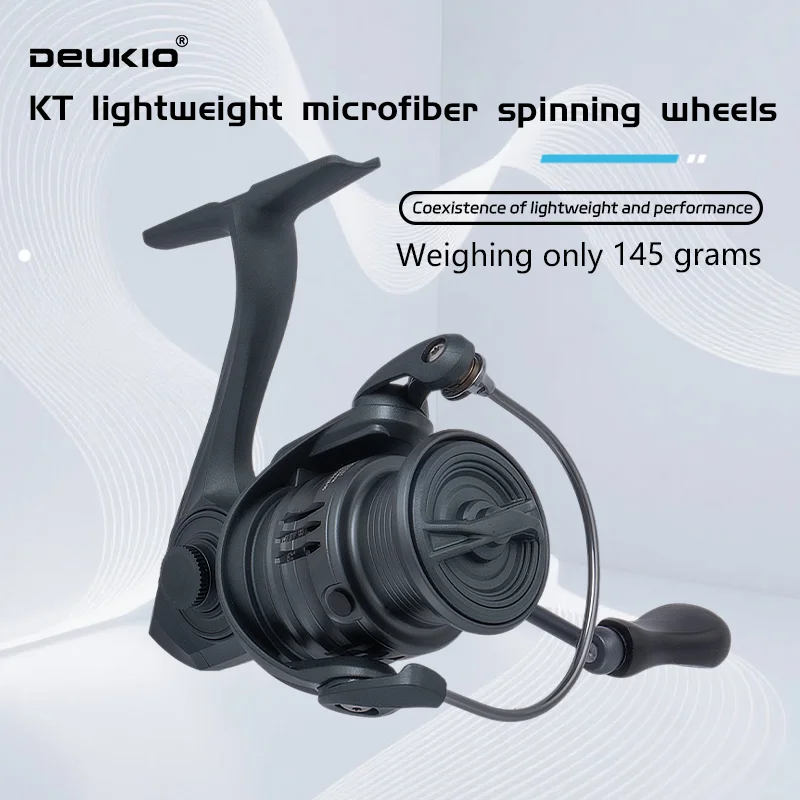 Ice Fishing Reel - DEUKIO Lekki Kołowrotek Spinningowy Przełożenie Przekładni