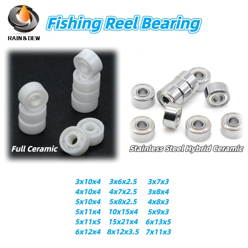 Baitcasting Reel - Wszystkie łożyska ceramiczne (hybrydowe, 1/5/10P) do